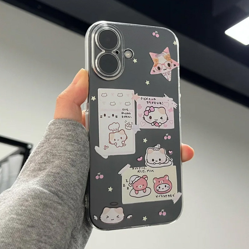 Mèo Rilakkuma Cho iPhone Case 17 Pro Max 17 Pro 17 16 Pro Max 16 Pro 16 15 Pro Max 15 Pro 15 14 Pro 