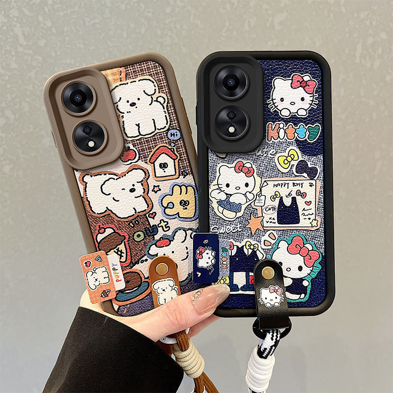 Ốp lưng OPPO A2X 5G Ốp lưng OPPO A78 5G Ốp lưng họa tiết bướm Ốp lưng họa tiết chó con có vòng tay V