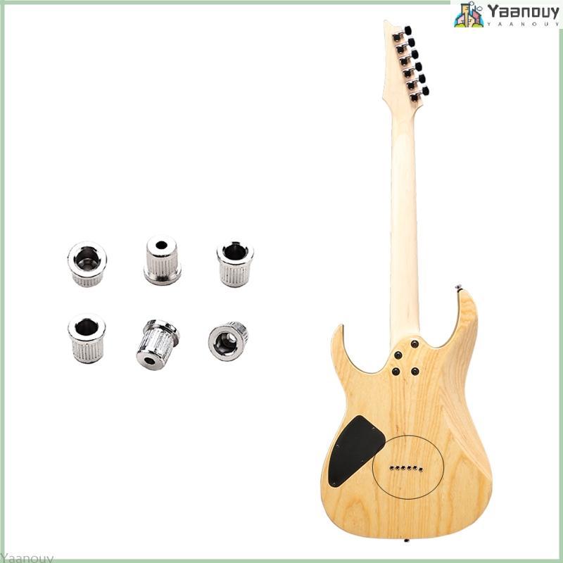 6x Chrome Guitar String Through Body Ferrules Bass String Ferrules Durable