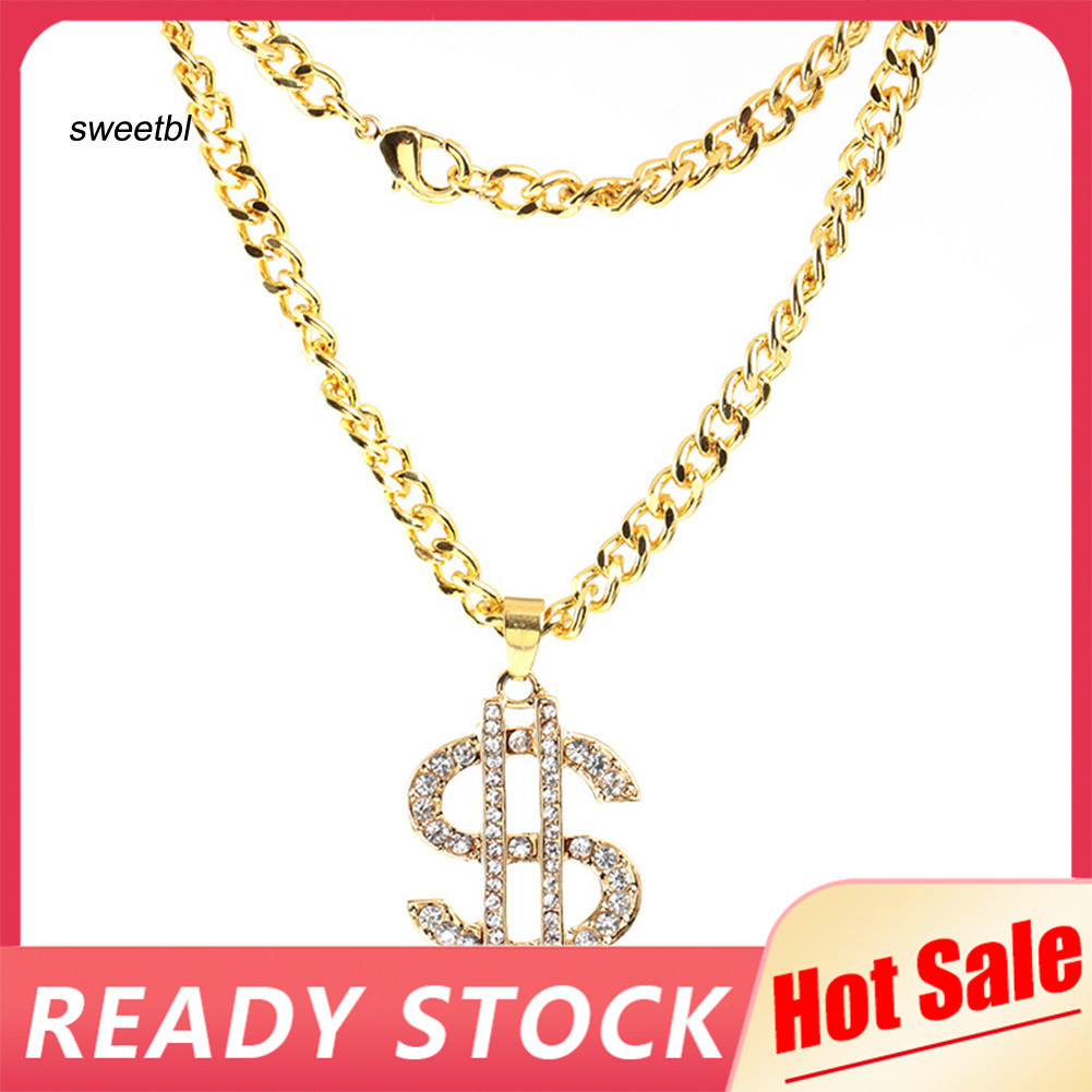 SWE Kim Cương Giả Đô La Mỹ Phong Cách Tiền Mặt Dây Chuyền Dây Chuyền Dài Vòng Cổ Hip Hop Trang Sức