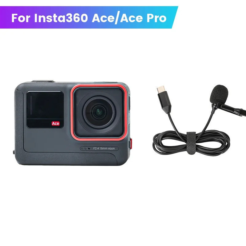 Ace Pro 2 Lavalier Micro Cho OSMO 360 Insta360 Ace / Ace Pro / Pro 2 Đài Phát Thanh Di Động Micro Ch