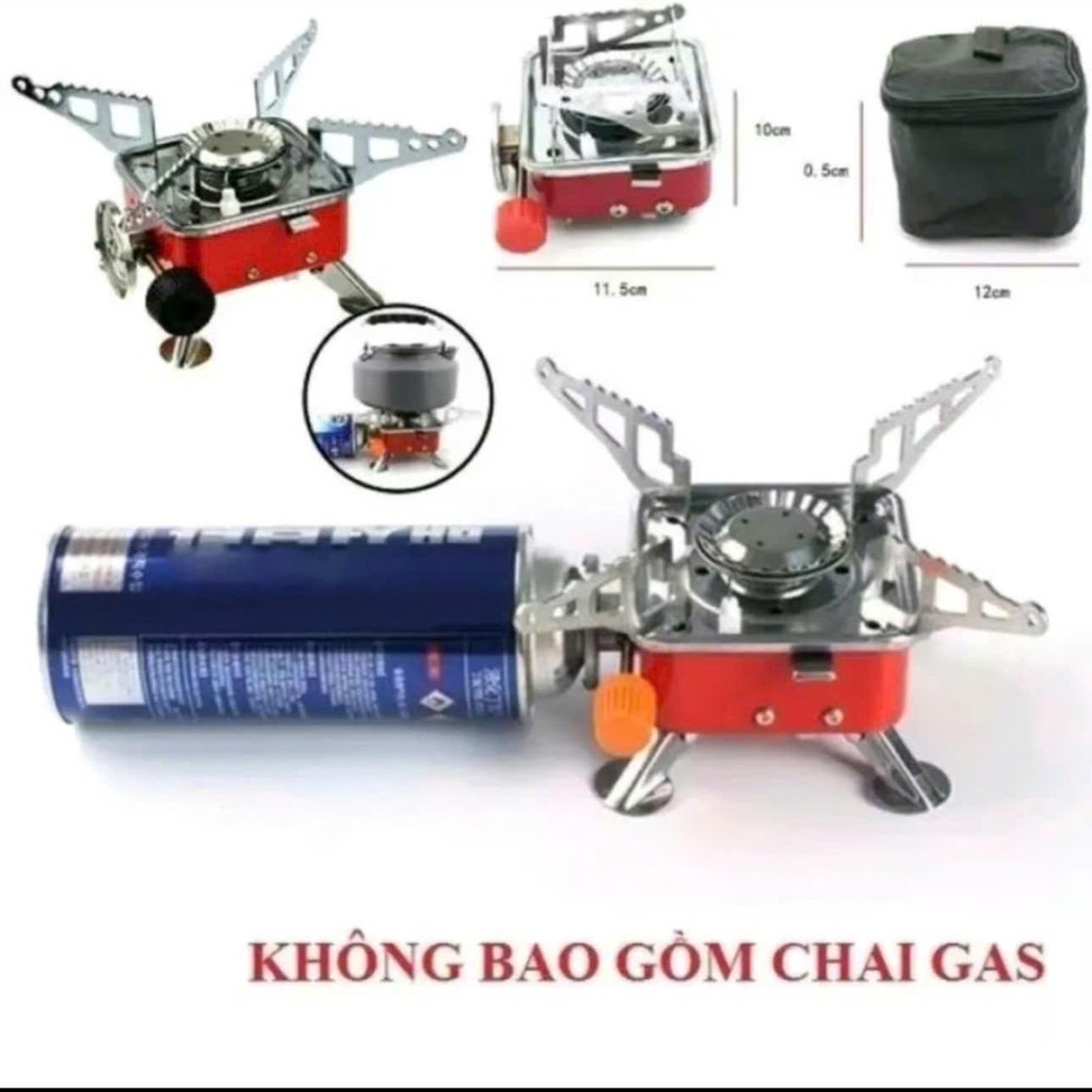 Bếp ga du lịch xếp gọn, Bếp Ga Mini gấp gọn du lịch dã ngoại, cắm Trại đa chức năng tiện lợi