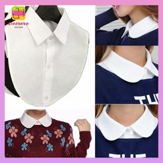 Áo Sơ Mi Màu Ren Trắng Đen Áo Vintage Có Thể Tháo Rời Cổ Giả Nữ Quần Áo Phụ Kiện