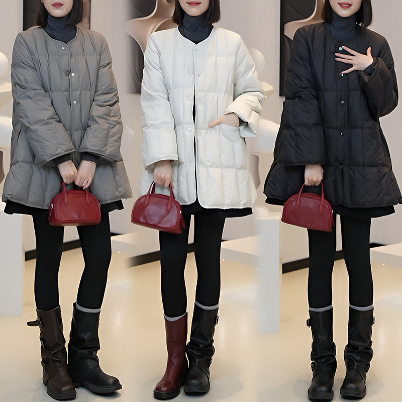 Áo khoác cotton dài tay Zhuzhu phong cách thời trang, phù hợp cho mùa đông.