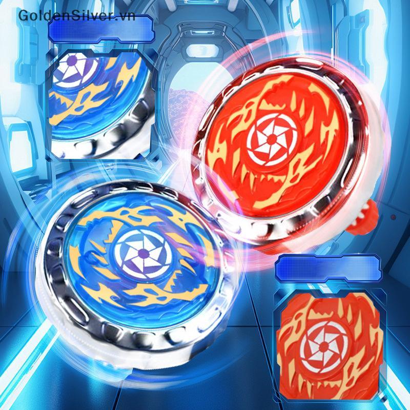 GoldenSilver 1 Bộ Phát Sáng Con Quay Đồ Chơi Trẻ Em Flash Sword Soul Burst Gyro Warrior Sword Double