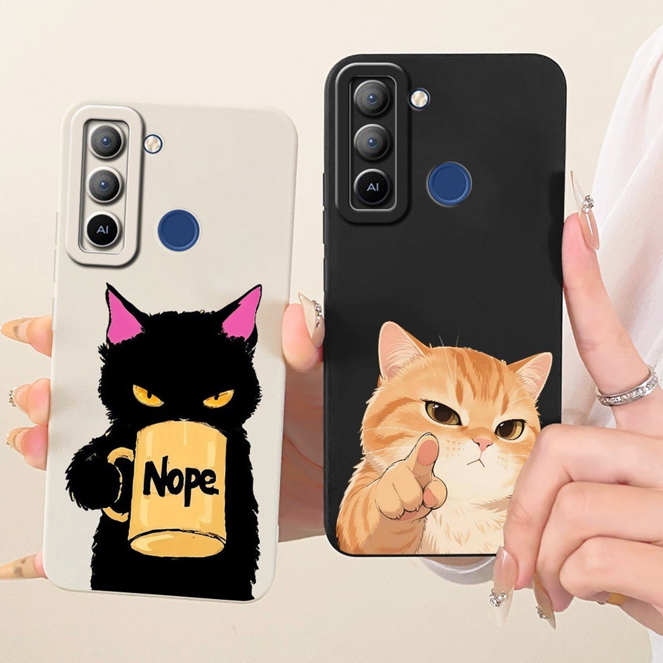 Dành Cho Tecno Pop 5 LTE Ốp Lưng BD4 BD4i BD4a Phong Cách Mới Thỏ Mèo Dễ Thương Hoạt Hình Kẹo Mềm Si