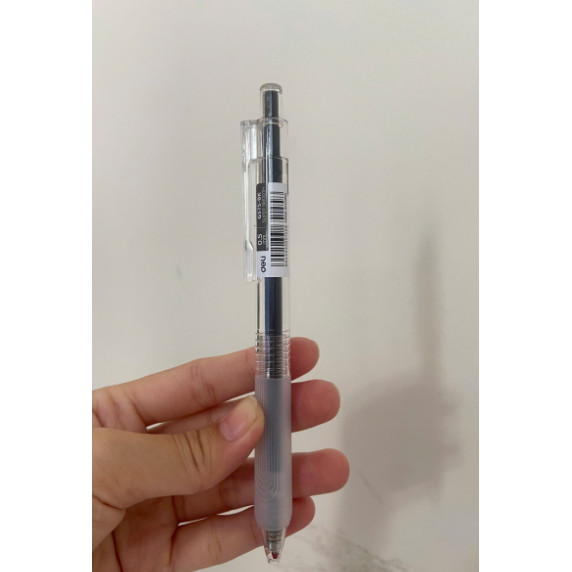 Bút Gel Bấm Siêu Trơn 0.5 mm - Deli EG575-BK - Mực Đen
