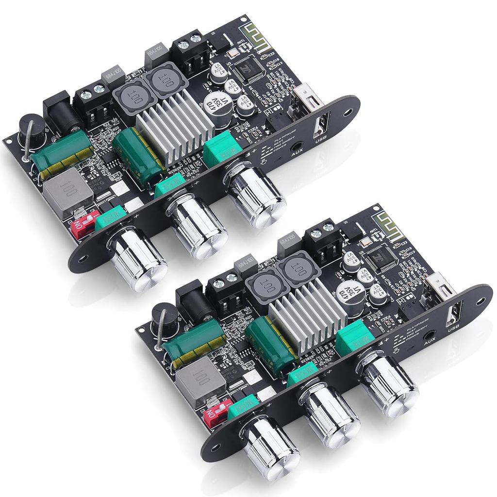 2 gói ZK-1001U Bluetooth 5.3 Bảng khuếch đại Mono với mạch TWS & Boost, Amp âm thanh Mini cho loa DI