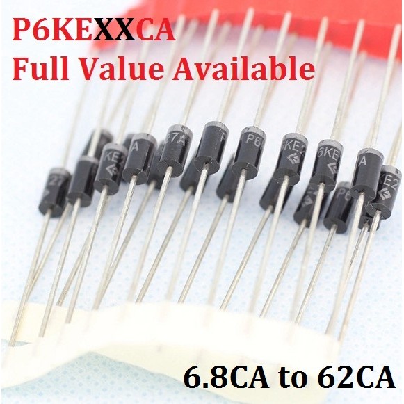 20 Chiếc Thương Hiệu Mới P6KE6.8 CA P6KE8.2 CA P6KE10CA P6KE12CA P6KE13CA P6KE15CA 15CA 13CA 12CA 10