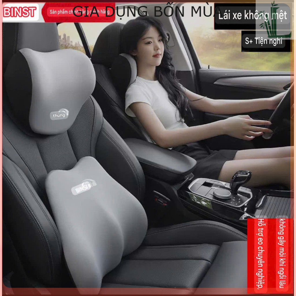 hàng sẵn giao luôn Tựa Lưng Binsi Tựa Đầu Ô Tô Tựa Lưng Tựa Xe Ô Tô Tựa Lưng Ghế Lái Tựa Lưng Tựa Đầ