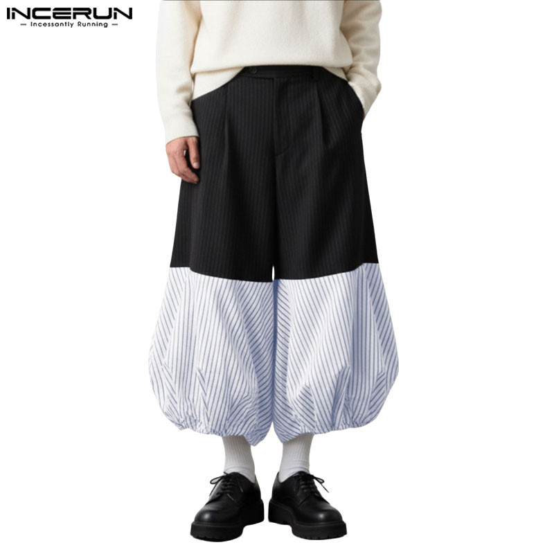 Áo Croptop Nam Cổ Cao Sọc Nối - Style Hàn Quốc