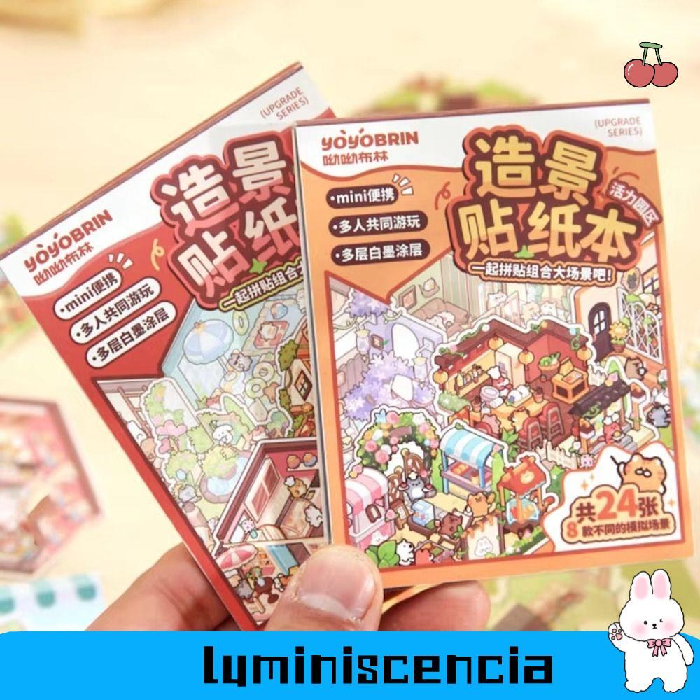 Bộ sưu tập nhãn dán cảnh quan thu nhỏ LUMINISCENCIA, Nhãn dán cảnh quan Mini PET, Giải nén ba chiều 