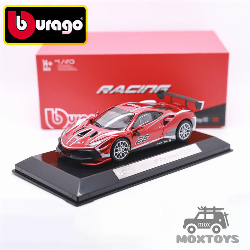 Bburago 1: 43 488 CHALLENGE EVO 2020 Racing Red Diecast Racing Car