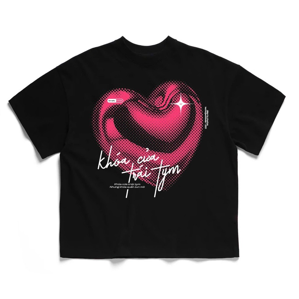 KACHING /TShirt/ KHOÁ CỬA TRÁI TYM 100 Cotton aka Áo Thun KACHING