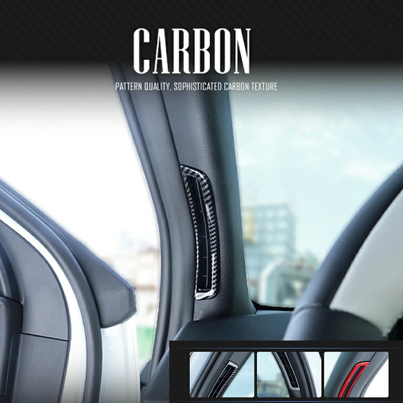 Dành Cho Xe Kia EV4 2025 2026 Sợi Carbon Nội Thất Ô Tô Bảng Điều Khiển Phía Trước Trên Lỗ Thông Khí 