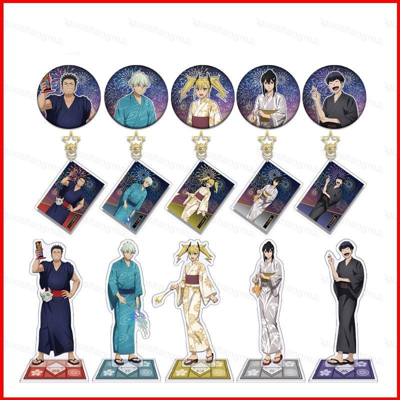 CH1 Kaiju No 8 Acrylic Tấm Giá Đỡ Laser Bạc Hành Đôi Flash Huy Hiệu Kim Loại Ba Lô Quyến Rũ Móc Khóa