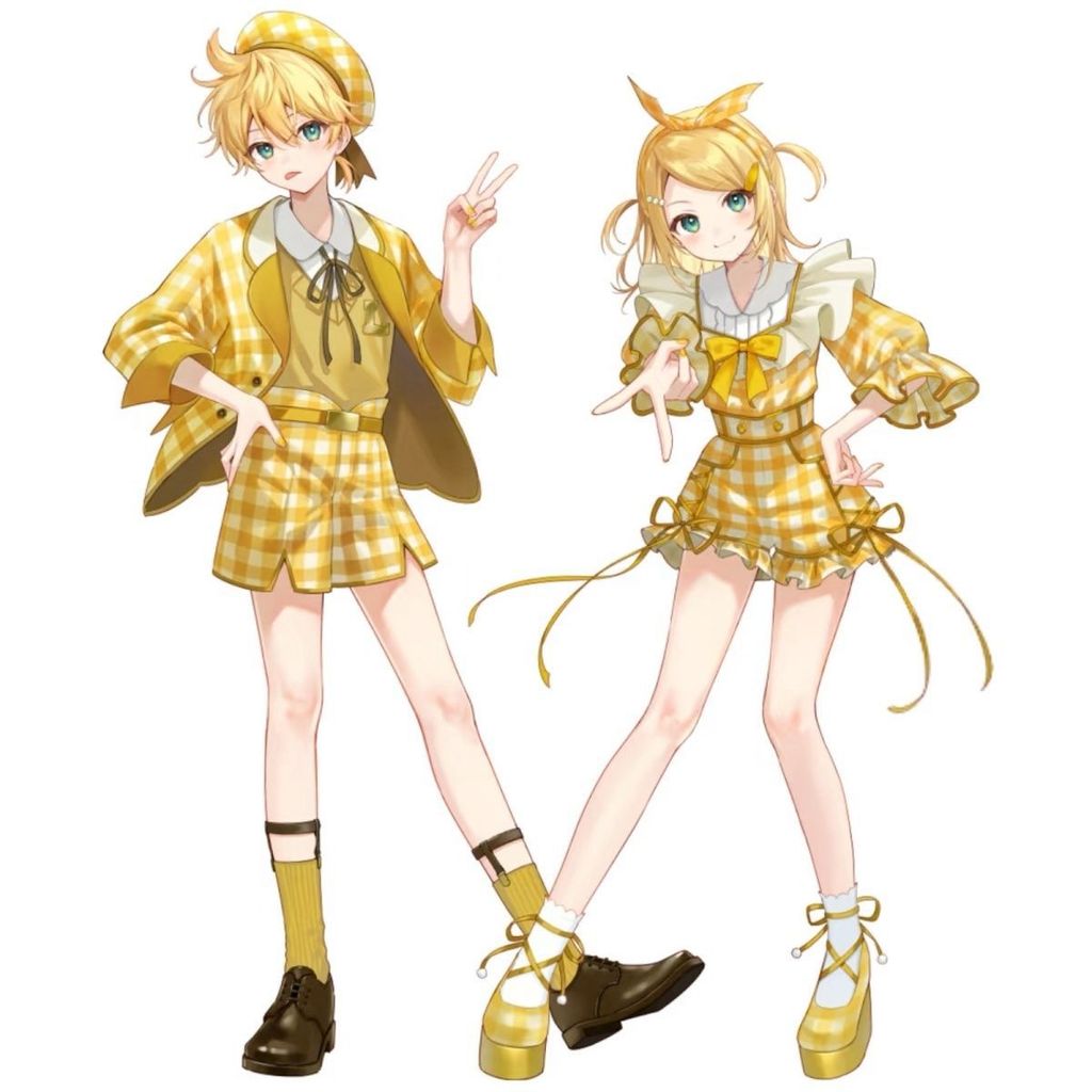 2025 Hatsune Miku Kagamine Twins Fan Made Acrylic Standee Instagram-Worthy Để Bàn Trang Trí Len Rin 