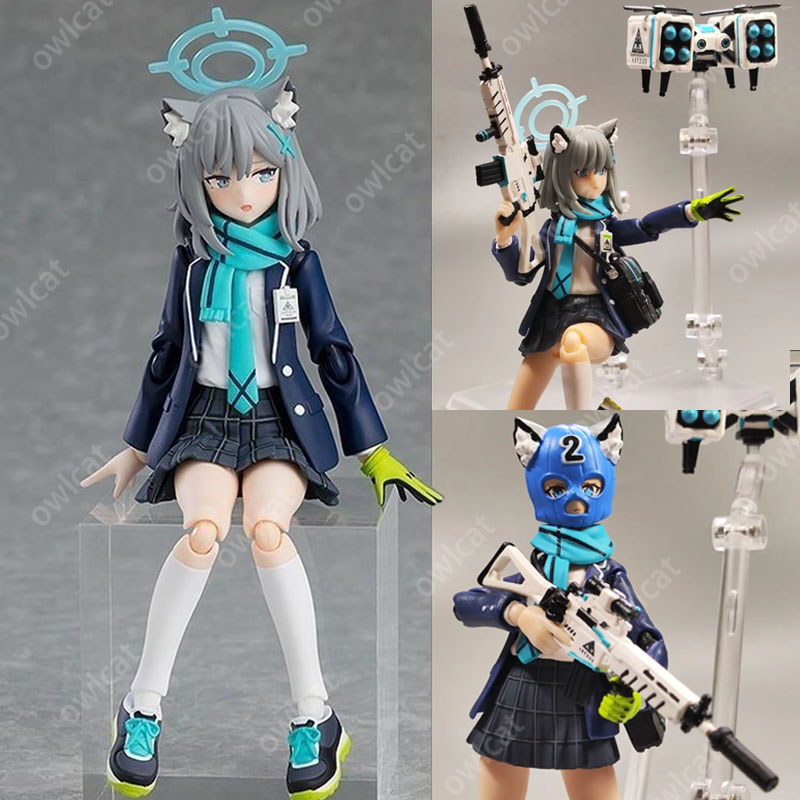 Mô Hình Nhân Vật Blue Archive Sunaookami Shiroko (Figma 567# Ver.) 15cm Action Figure JK Abydos High