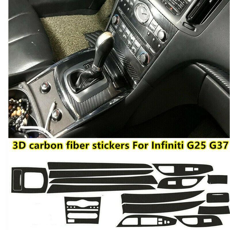 Tấm dán trang trí nội thất bằng sợi Carbon Decal cho Infiniti G25 G37