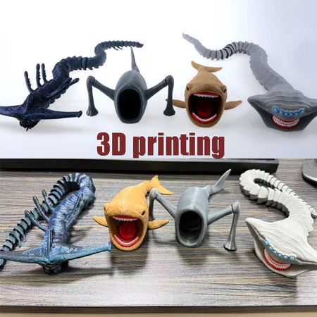 3D In Hình Quái Vật Biển Ma Leviathan Đồ Chơi Mô Hình The Bloop El Gran Maja Nhân Vật Hành Động Trang Trí