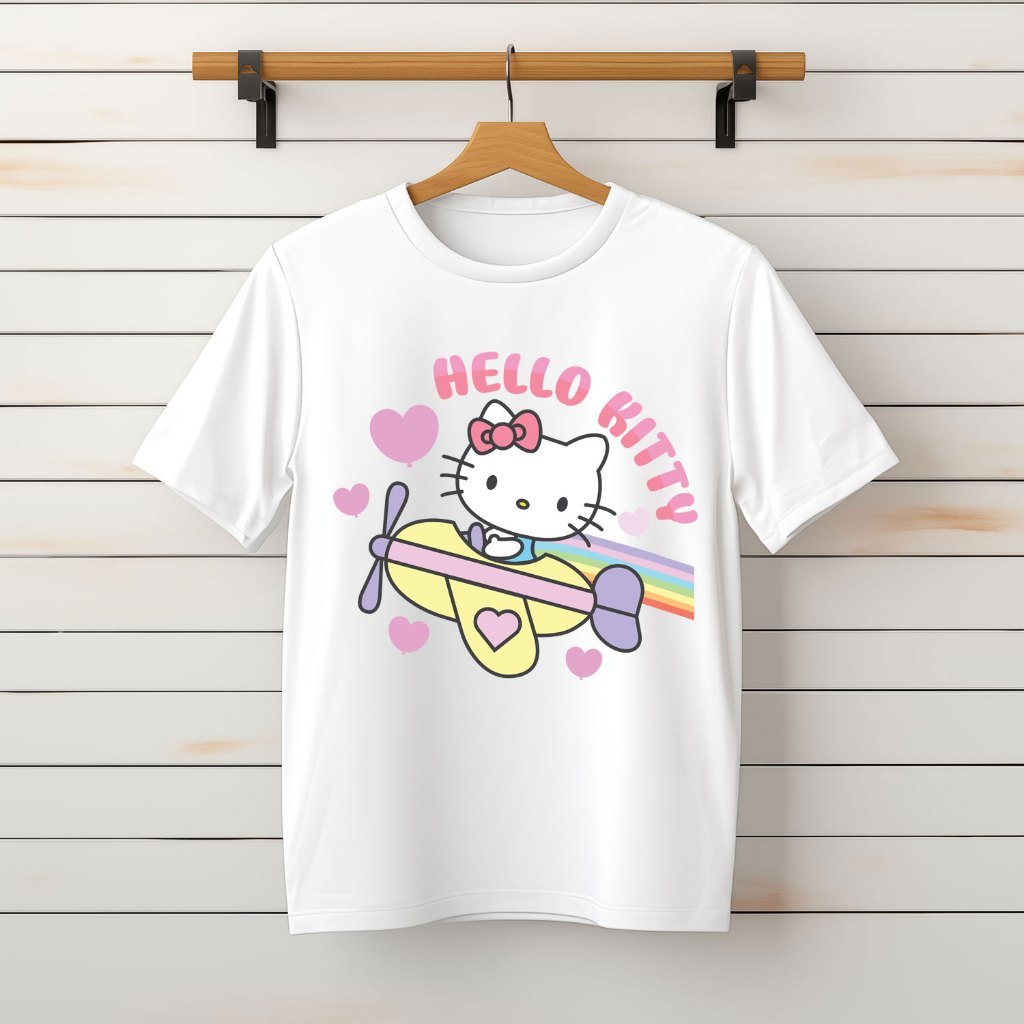 Áo phông, Áo Thun Áo Cộc unisex Nam Nữ, Hello Kitty 68 - Form Xuông [Vietnam FC]