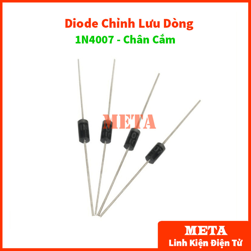 [Túi 10 Con] Diode Chỉnh Lưu Dòng 1A/1200V 1N4007 IN4007 DO-41 Chân Cắm DIP 4007