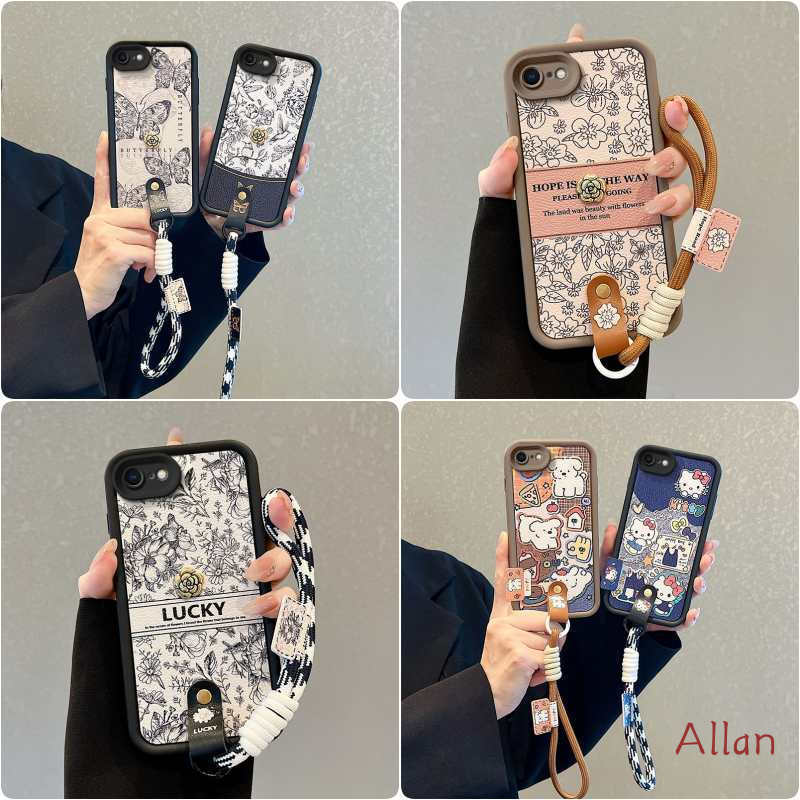 ốp lưng iphone se 2020 / se 2022 Ốp Lưng TPU Da Dây Buộc Chống Sốc Vỏ Điện Thoại BBND