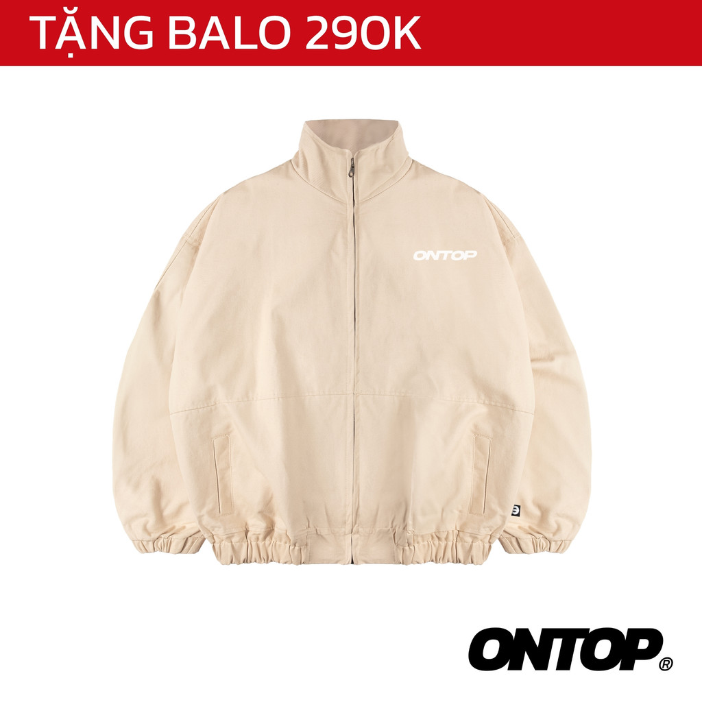 Áo khoác kaki form rộng nữ ONTOP | O18-AK9-B