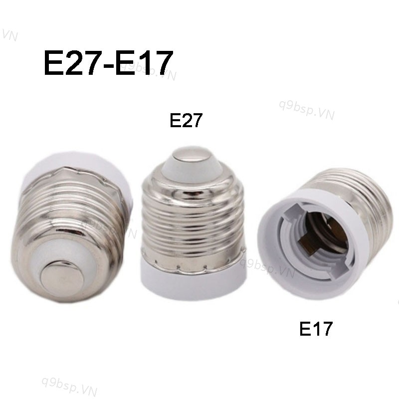 E27 Sang E17 Vít Ổ Cắm Đế LED Halogen CFL Bóng Đèn Bộ Chuyển Đổi Đèn Giá Đỡ Cho E27 Nam Sang E17 Nữ 