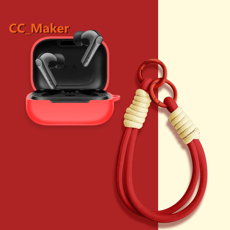 for EarFun Air Pro 4i Case Cute Nylon Lanyard Pendant EarFun TW230 Silicone Soft Case Suitable for E