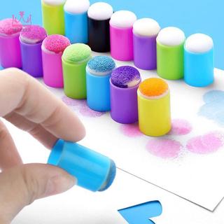 Maxrrh Ngón Tay Daubers Bọt Biển Mặt Sơn Bọt 25 Miếng Thủ Công Bộ Tranh Cơ Thể Vẽ Bọt Biển Dauber Phấn Mới