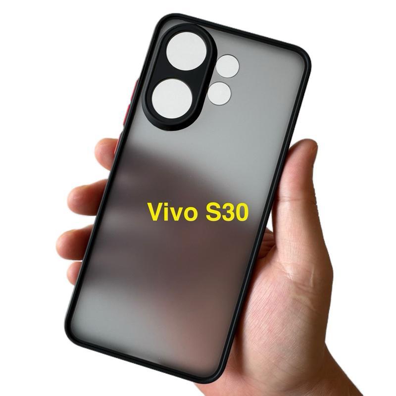 Ốp lưng cứng nhám mờ viền silicon bảo vệ camera cho Vivo S30/ S30 Pro Mini