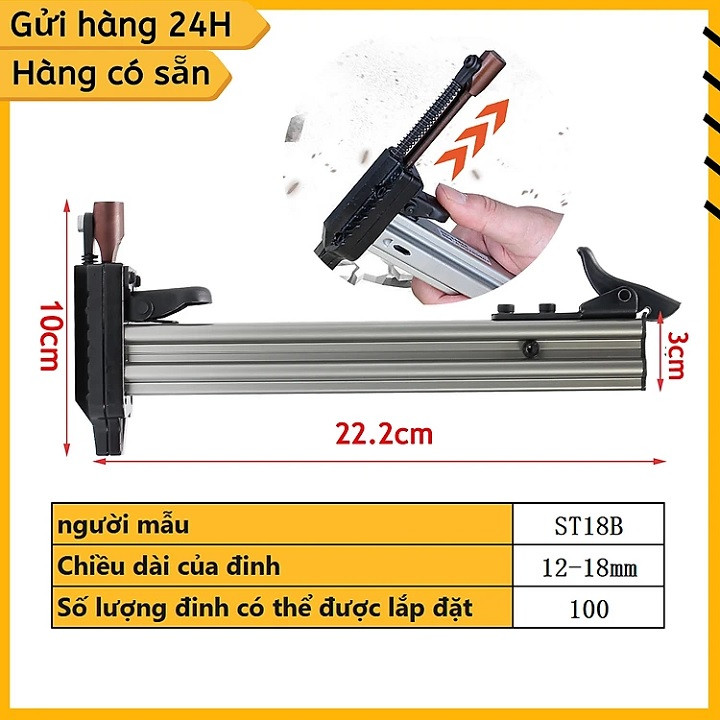 Dụng cụ hỗ trợ đóng đinh bê tông tự động  ST18B , Búa đóng đinh tiện lợi cho kỹ thuật.