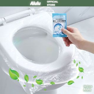 Set 50 chiếc -Miếng Lót Bệt Vệ Sinh Tự Phân Huỷ - Nhỏ Gọn, Tiện Lợi, Vô Trùng, Sạch Sẽ, Không Thấm Nước - Gia Dụng Alulu