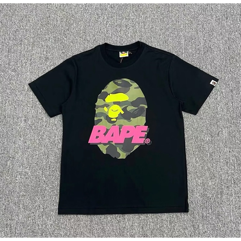 Áo Thun Bape Camo Pink Unisex Cotton 100