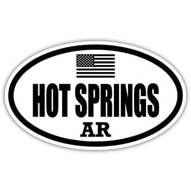 8.5 "x14" X-Large Hot Springs AR Arkansas Garland County Stealththy Cờ Mỹ Euro Decal Sticker Vinyl c