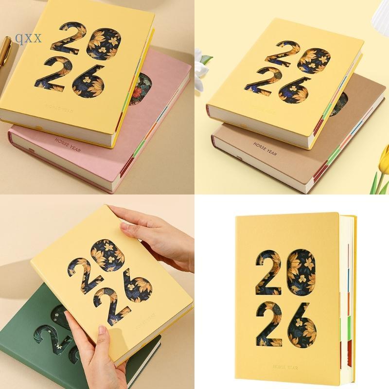 CH * 2026 Day Planner 2026 Leather Academic Journal Notebook với 400 trang lót