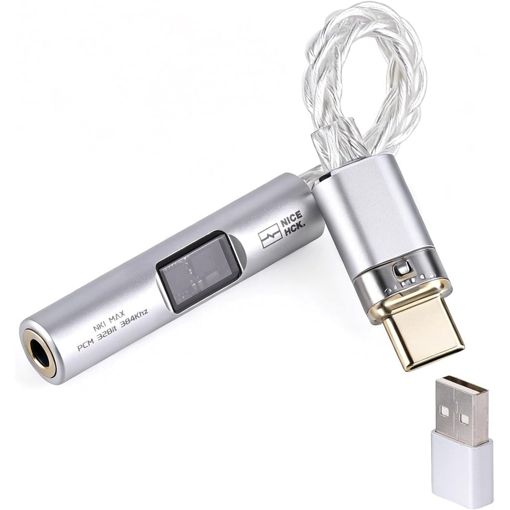 Bộ chuyển đổi giắc cắm tai nghe nữ NK1 MAX USB C sang 3,5 mm, Bộ chuyển đổi âm thanh DAC Dongle Hi-R
