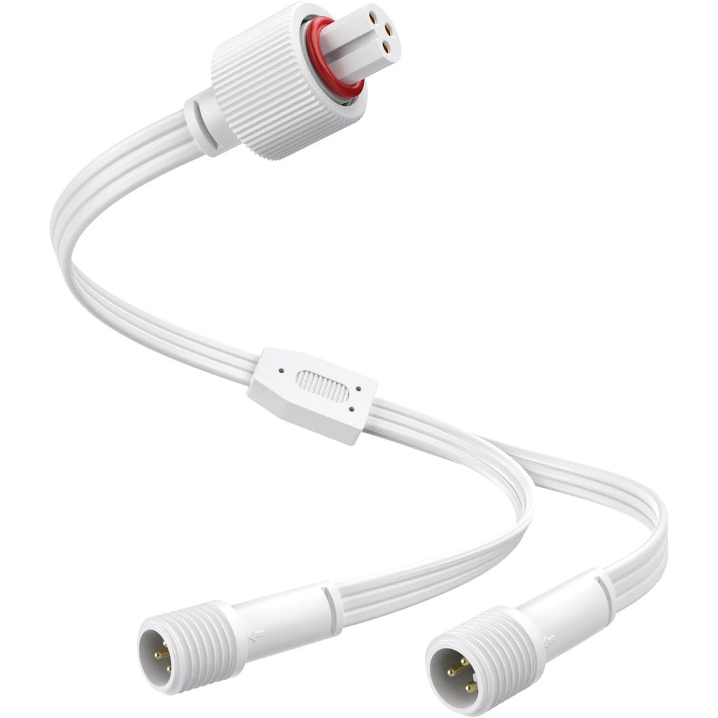 Bộ chia đầu nối Y cho đèn ngoài trời vĩnh viễn Govee, dây nối dài chống nước Tương thích với dây nối