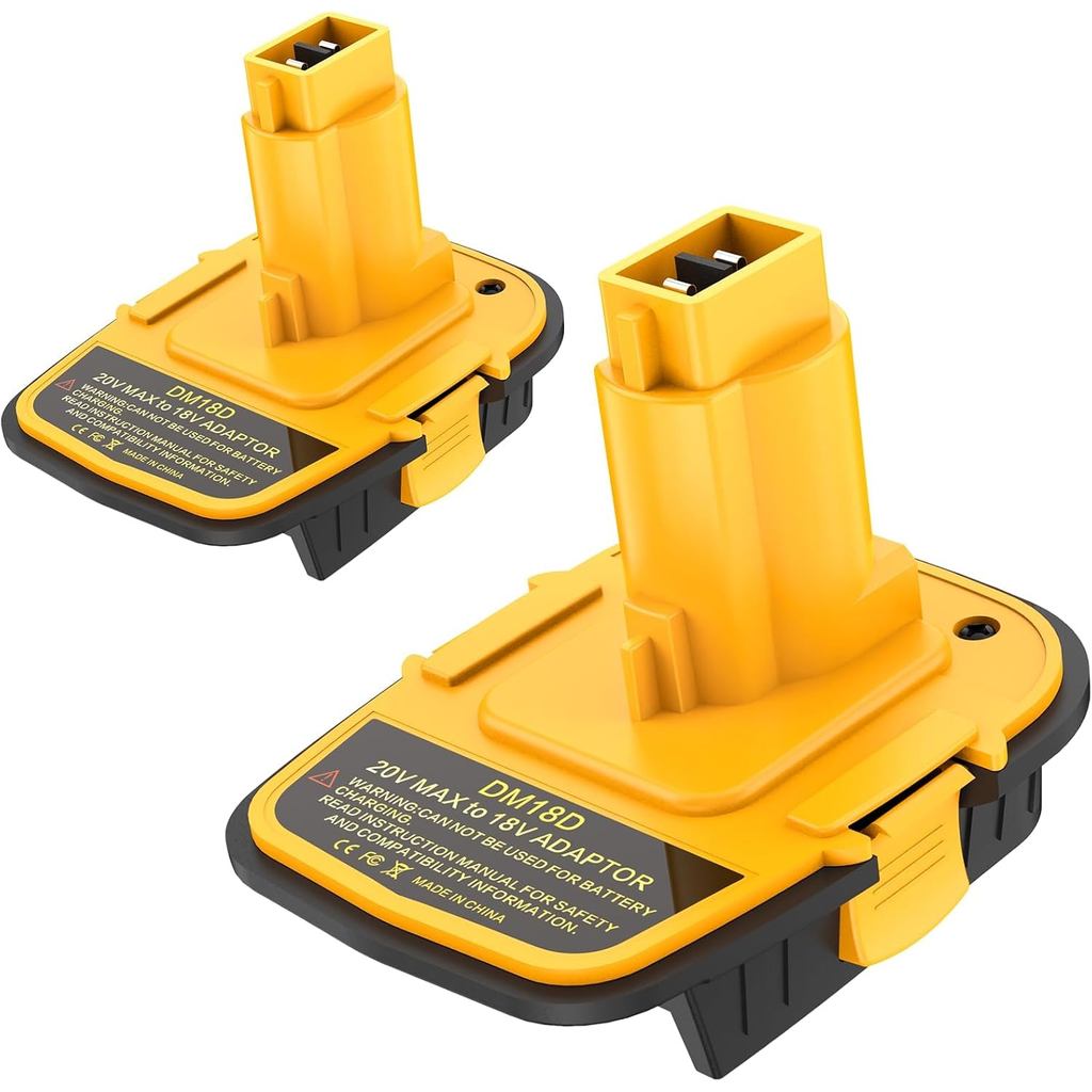 2 Gói Bộ Chuyển Đổi Pin DM18D Có Cổng USB Cho Dewalt 18V Dụng Cụ, Chuyển Đổi Cho De-Walt 20V Cho Mil