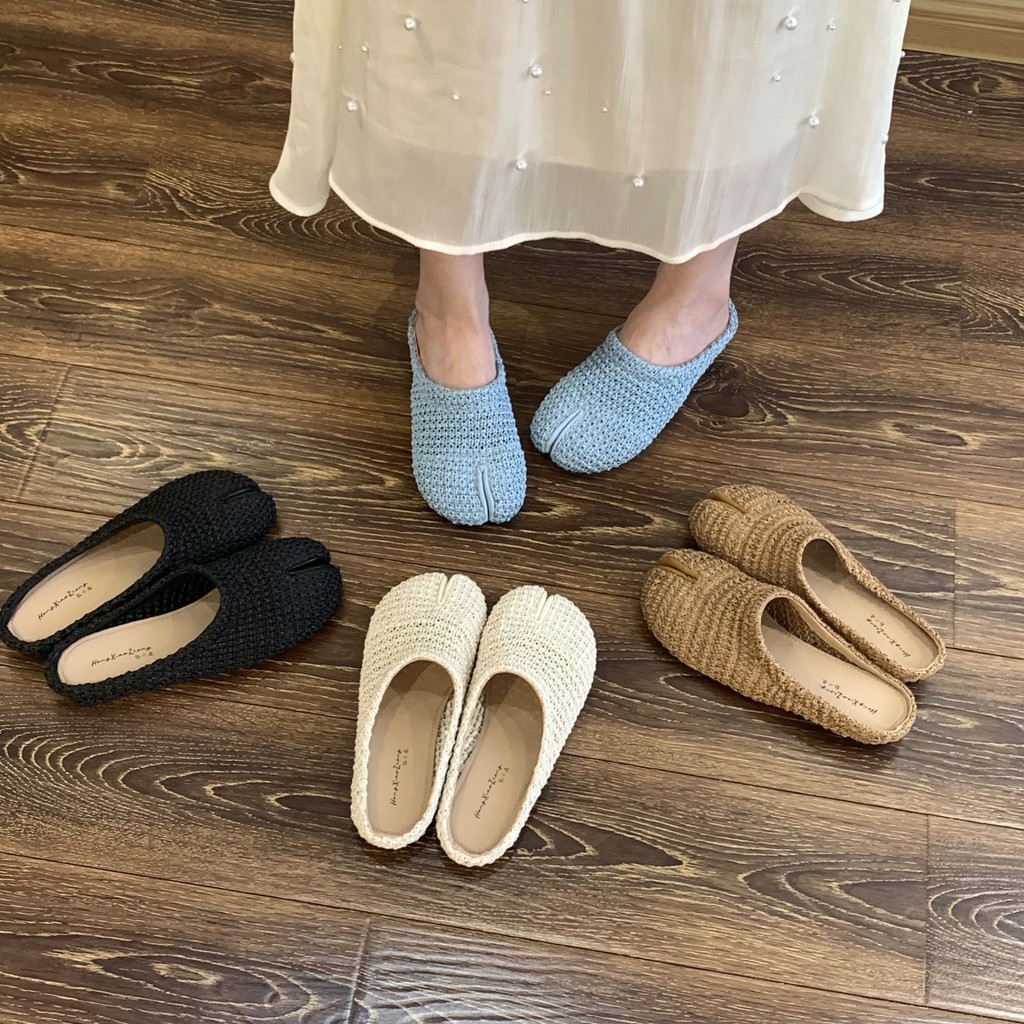 Evening Breeze SplitToe Bohemian Birkenstock Giày Nữ, Giày SlipOn Mùa Hè Mới 2025 Giày HalfSlip