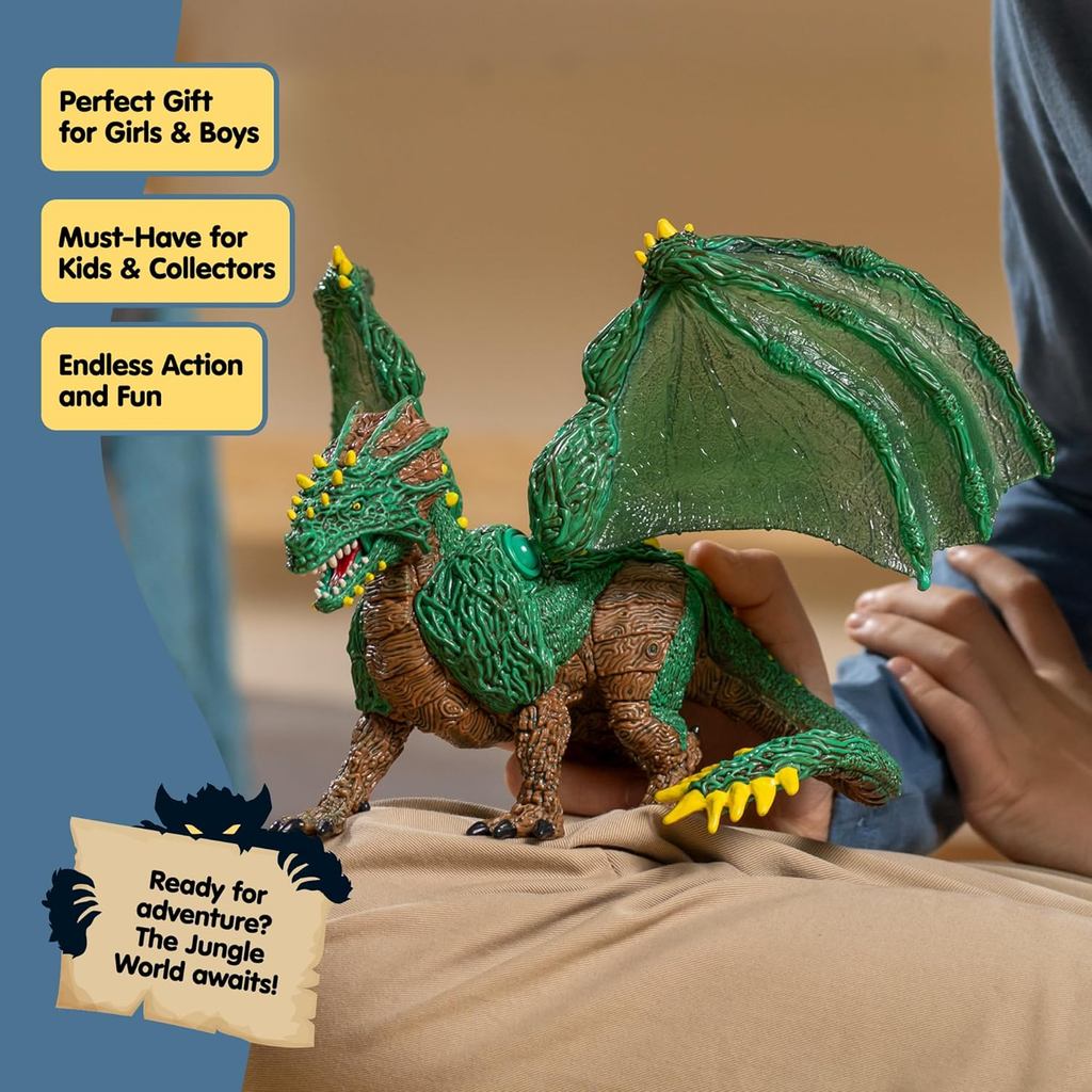 Schleich Eldrador Sinh vật - Đồ chơi rồng rừng 11 "- Nhân vật hành động cánh di chuyển cho bé trai v