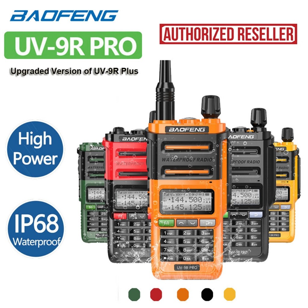Baofeng UV-9R PRO Upgraded UV 9R Dual Band Waterproof Walkie Talkie High Power UHF/VHF Two Way Radio