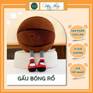  Gấu bông bóng rổ 35cm lông mềm mịn cao cấp. Quà tặng cho bạn nam dễ thương 