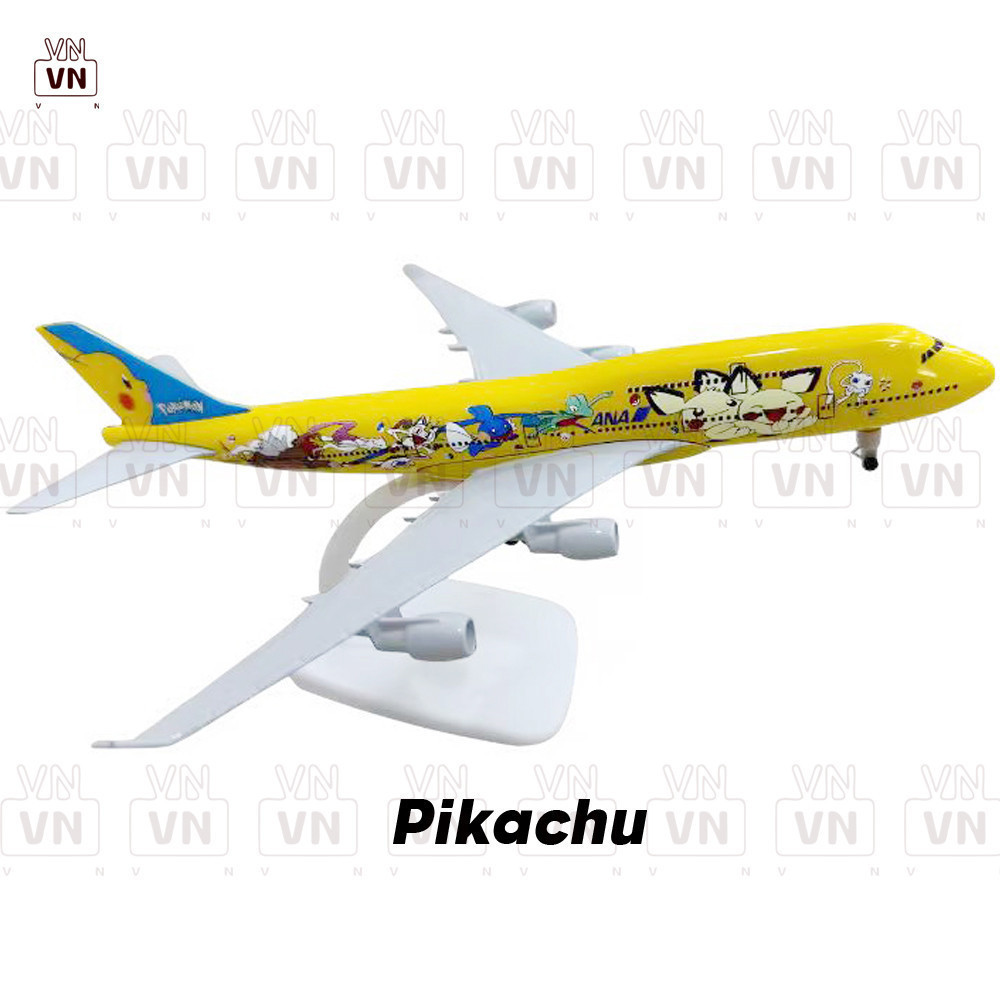 Mô Hình Boeing 787 Dreamliner Pikachu Vietjet Bamboo 16cm/20cm - Mẫu Máy Bay Thu Nhập Đẹp