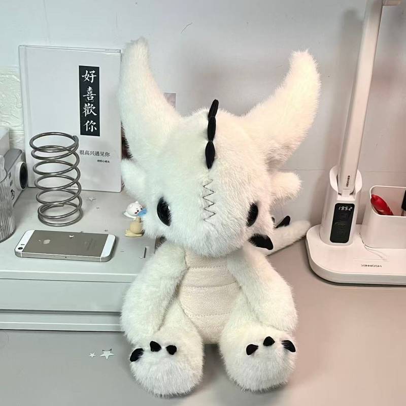 Little White Dragon Plush Toy Doll White Little Dragon Doll White Cloud Little Dragon Birthday Gift 
