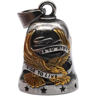 Chuông xe máy Fly Eagle của Mỹ có móc treo cho người đi xe đạp, Phụ kiện chuông cưỡi ngựa hạng nặng & Móc chìa khóa sống để đi xe may mắn
