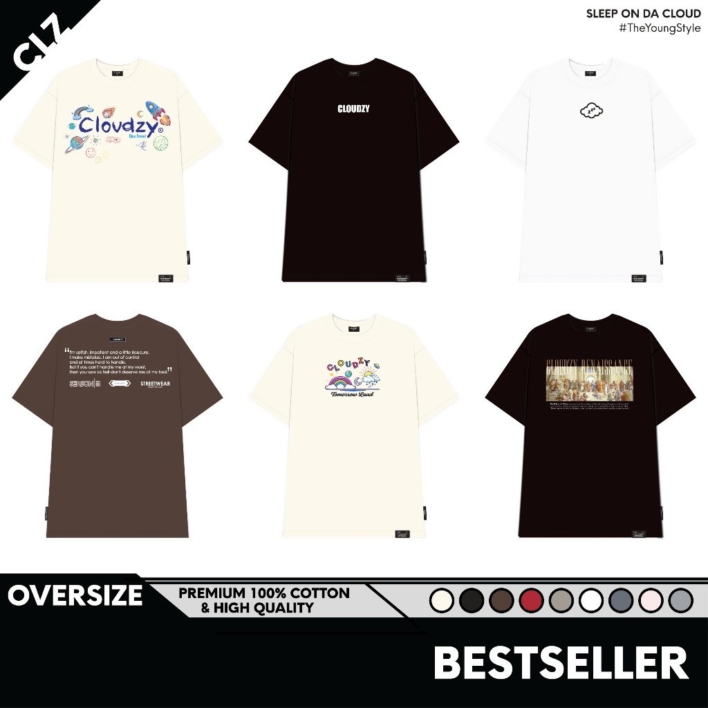 Áo phông nữ nam unisex tay lỡ thun localbrand form rộng cổ tròn oversize cotton CLOUDZY TH ÁO THUN