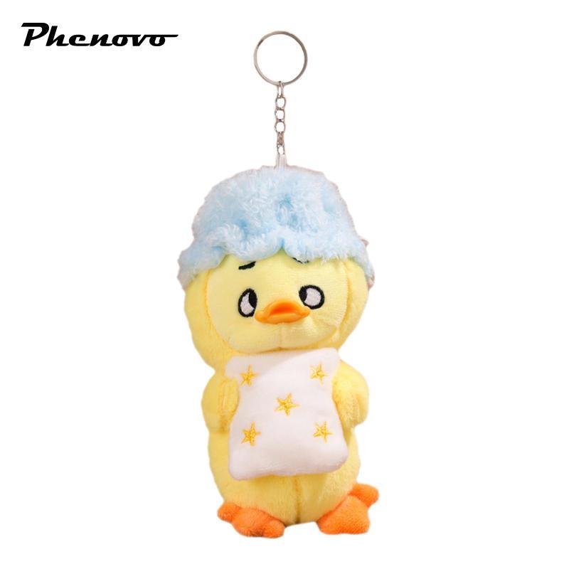 Sang Trọng Vịt Móc Khóa Xe Móc Khóa Vịt Sang Trọng Cotton Làm Đầy Đồ Trang Trí Treo Charm Sang Trọng