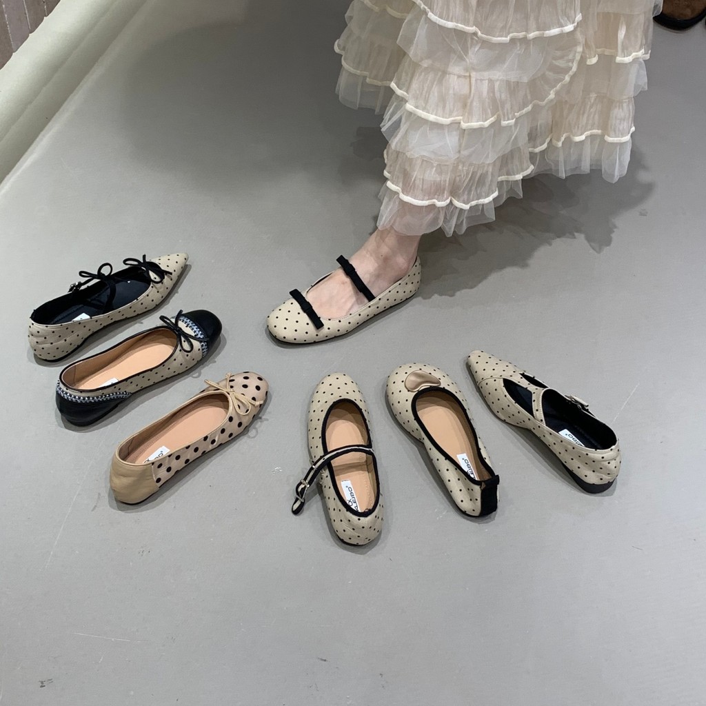 Giày Nữ Thời Trang Phiên Bản Hàn Quốc Flat Retro Giày Đơn Nữ Thu Đông 2025 Phong Cách Mới Nông Miệng Nơ Nhẹ Nhàng Mary Jane Giày